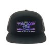 Wool blend flatbill trucker / Black Trump the Machine Flatbill Hat maga trump